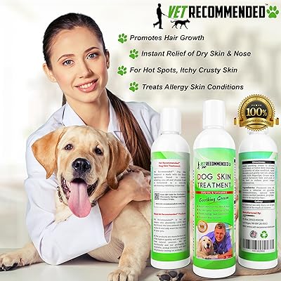 Buy Vet Recommended Dog Dry Skin Cream Moisturizer Helps Dog Hair Loss Regrowth Dry Nose Cracked Paws Works With Hot Spots For Dogs 240ml 8 Oz