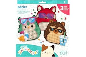 Perler 80-57134 Squishmallows Fused Bead Activity Kit with 3 Unique Projects, Multicolor, 2003 Pieces