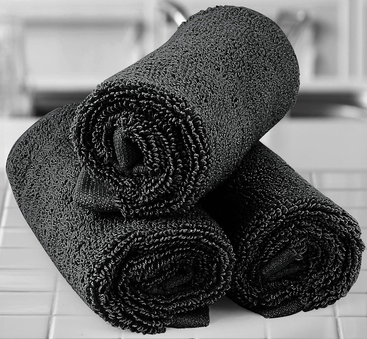 Utopia Luxury Washcloths 13" x 13" 12 pack - Gray: Home & Kitchen