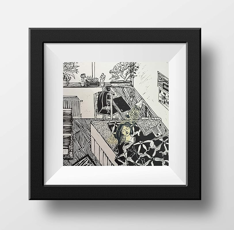 Linocut print, Black and white art, Original prints, London