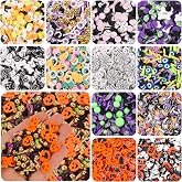 FOIMAS Fake Halloween Sprinkles, 6.87 oz Mini Fake Sprinkles Polymer Clay Slices for Crafts Slime Accessories Cakes Decoration Art DIY Halloween Party Supply
