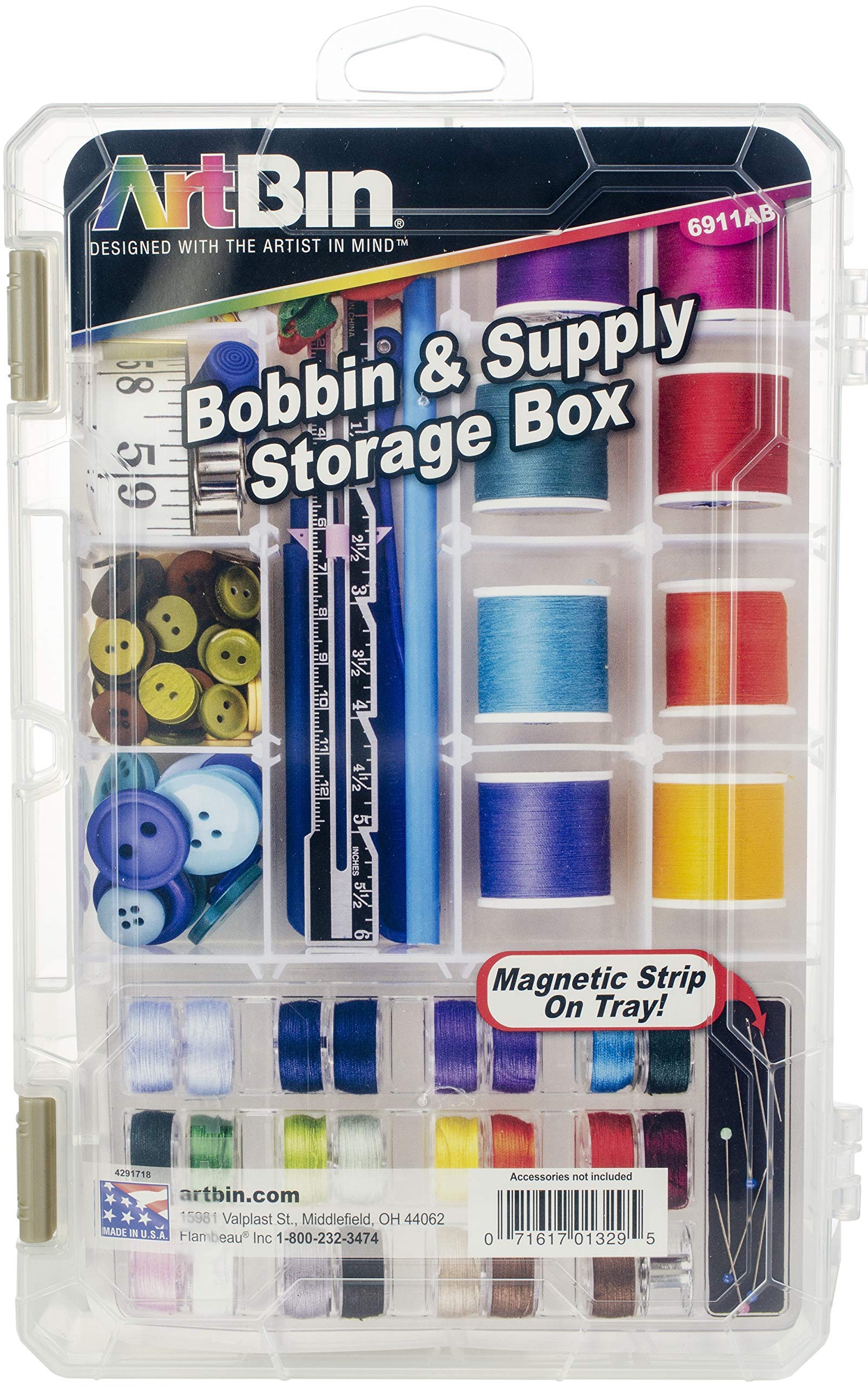 ArtBin SewLutions Bobbin/Supply Box Clear Sewing Storage Container