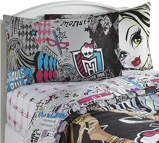 Amazon Com Mattel Monster High Dolls Twin Sheet Set The In Crowd