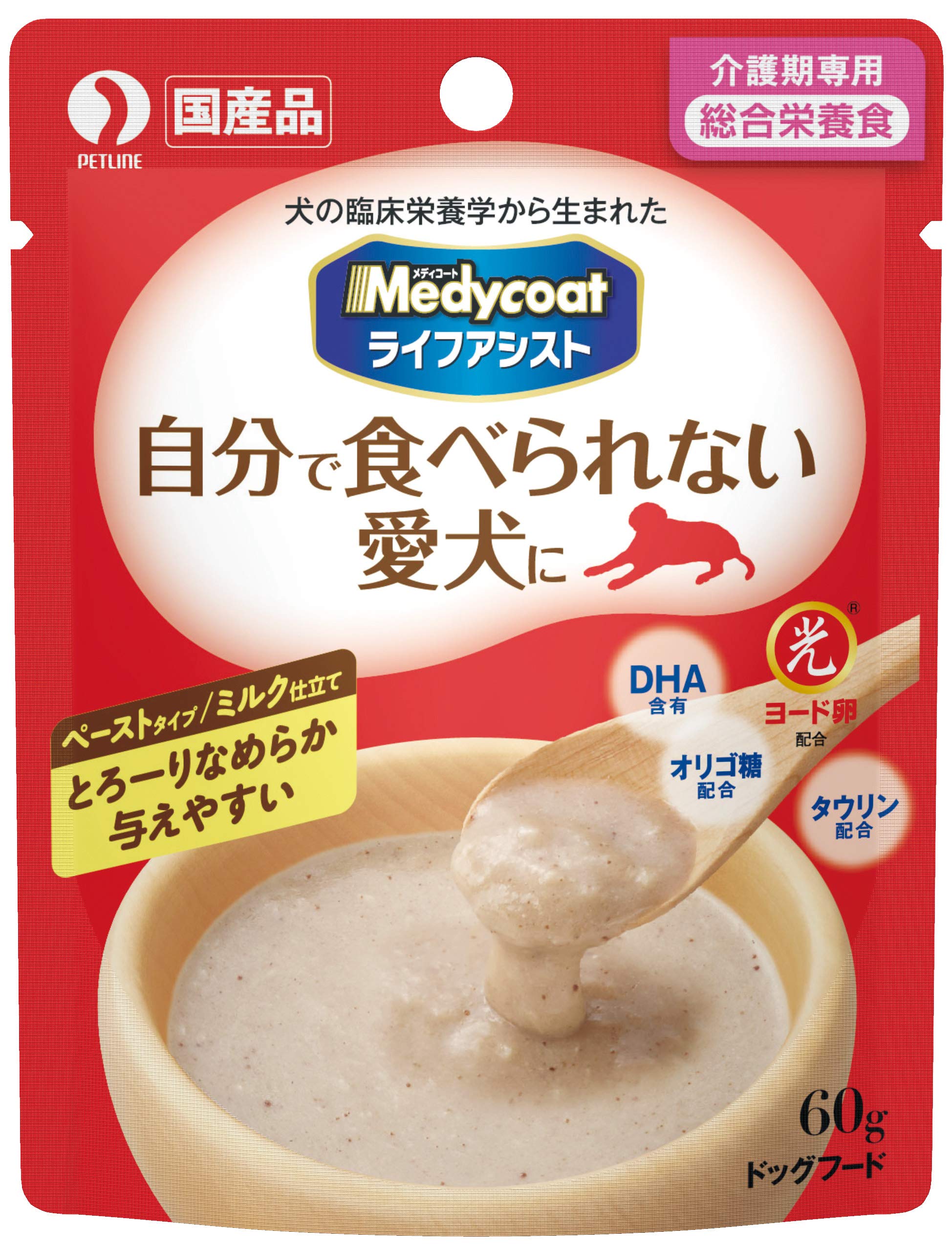 メディコート ライフアシスト ペーストタイプ ミルク仕立て【介護食/総合栄養食/国産】 60g×6個 (まとめ買い)商品画像