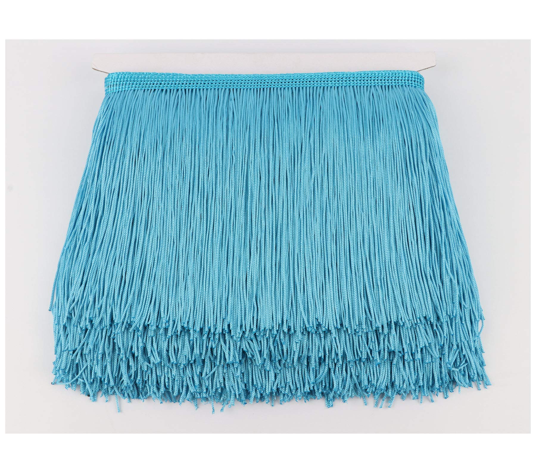 Fringe Trim Lace Polyerter Fibre Tassel 6 inch（″） Wide 10 Yards Long for Clothes Accessories and Latin Wedding Dress and DIY Lamp Shade Decoration Black White Red Gold Blue Pink Grey (Lake Blue)