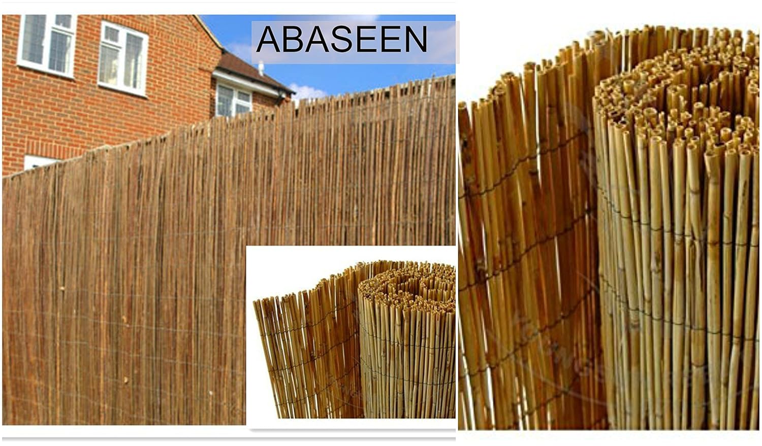 Garden Reed Fence Screening 4m x 1m Garden Décor Garden & Outdoors