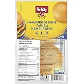 Schar Gluten-Free Hamburger Buns - Non GMO, Egg Free, Dairy Free, Preservative Free, Pack of 4 Rolls x 75g