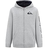 Quiksilver boys Full-zip Sherpa Lined Fleece Hoodie Sweatshirt