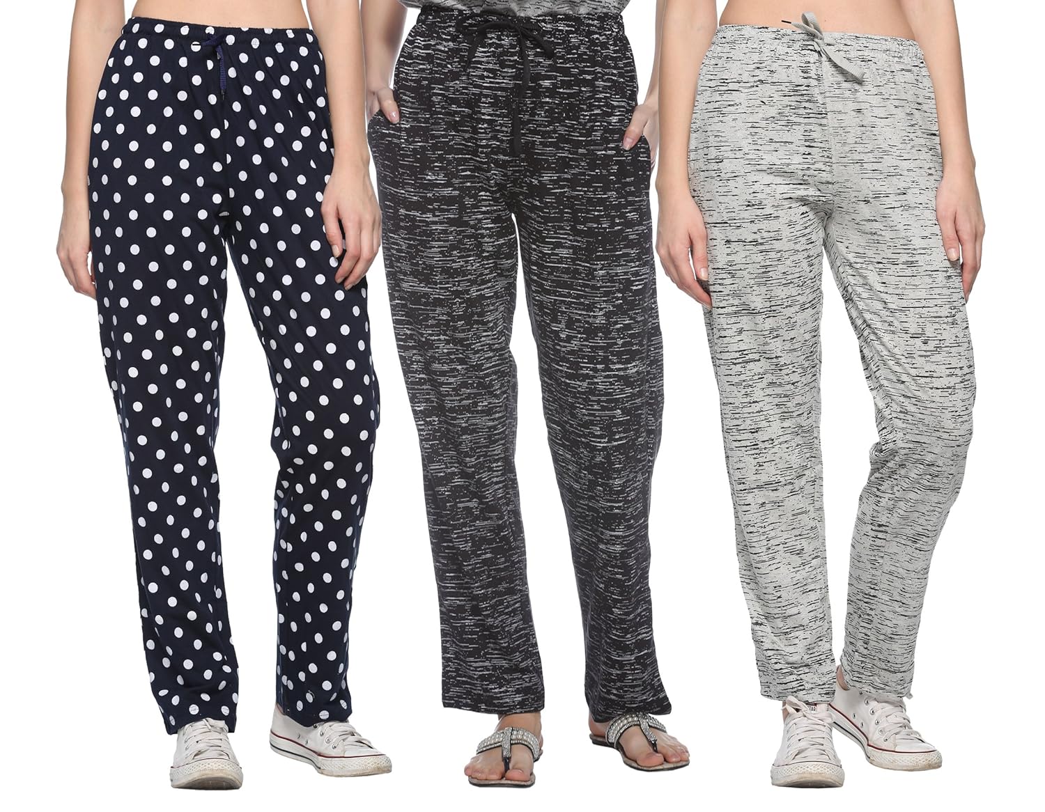 shaun women's cotton track pants (pack of 3)