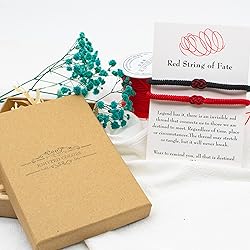 Knitted Colors Red String Bracelets Couples Gifts