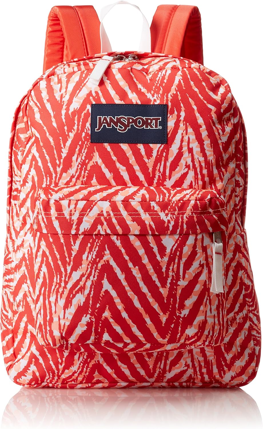 peach colored jansport backpack