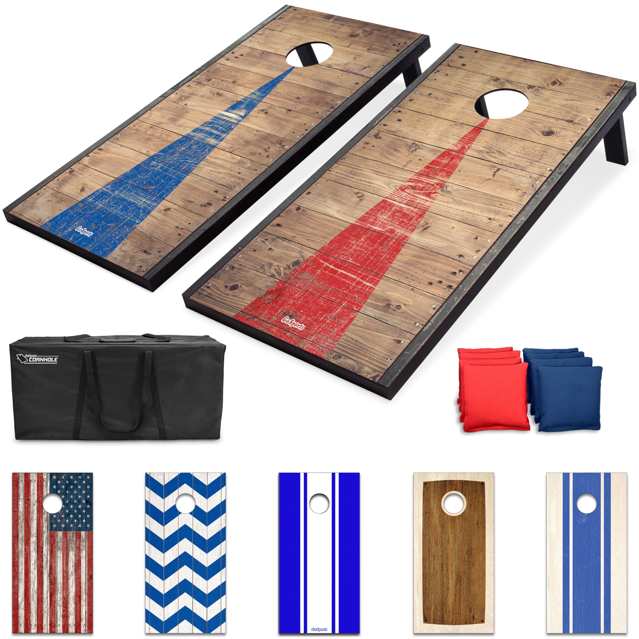 Foldable Cornhole Toss Bean Bag Game Set MDF Board With Aluminum Frame 8 Corn Hole Bean Bags Carrying Bag Outdoor Lawn Yard Game 3ft X 2ft Toys