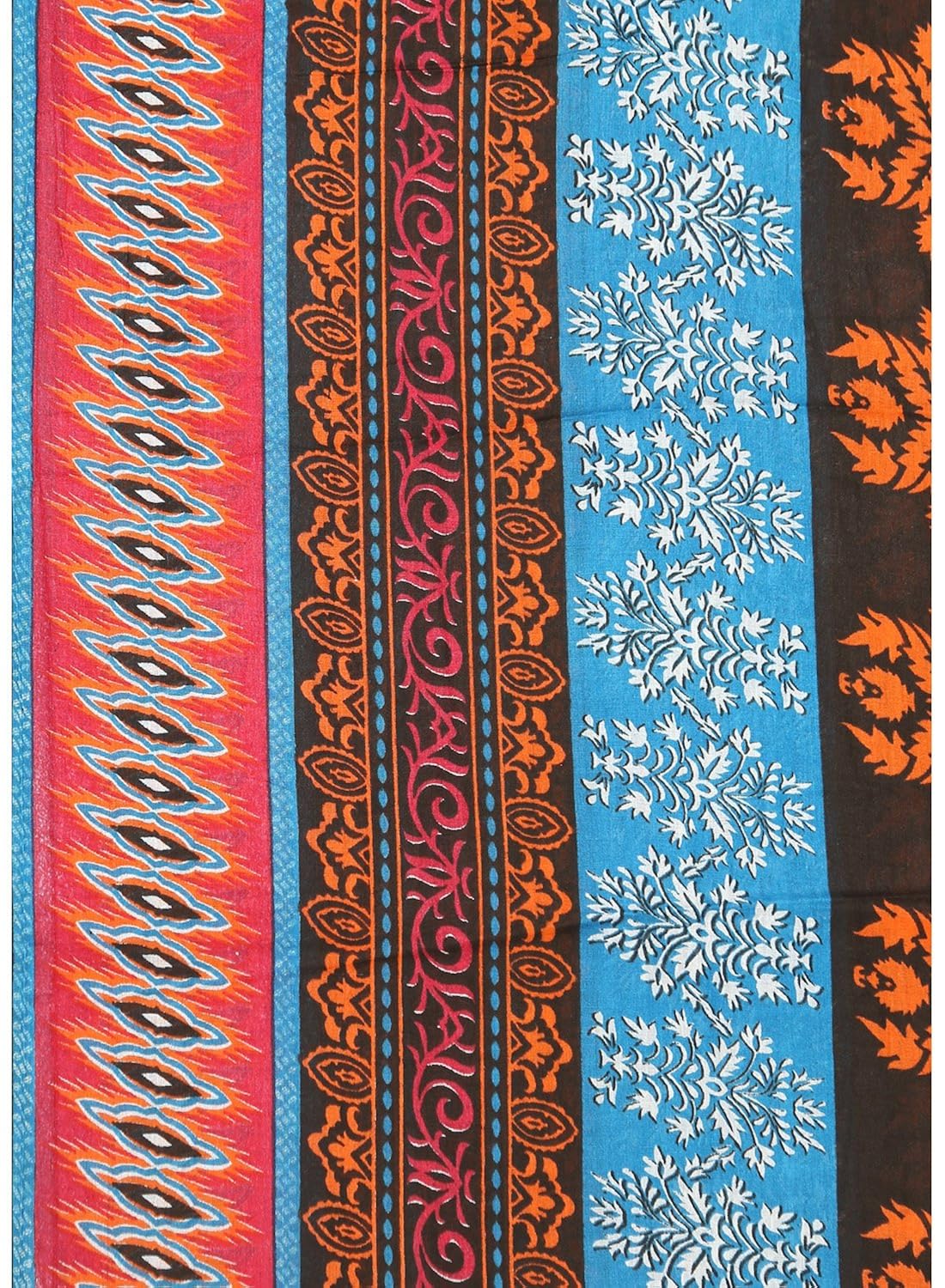 grishti brown printed muslin cotton womens stole