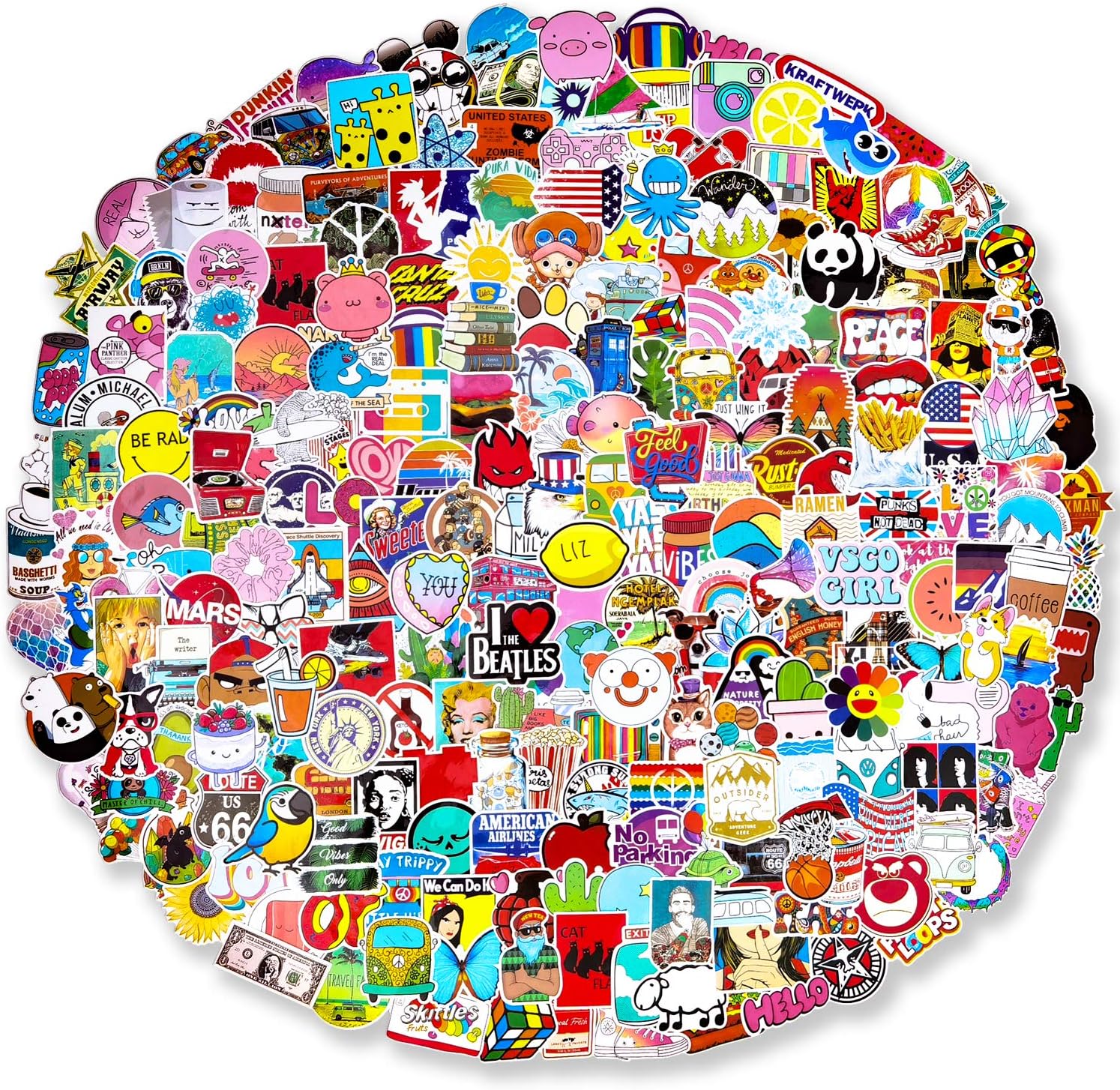 Adesivos de vinil para garrafa de água, snowboard, bagagem, motocicleta