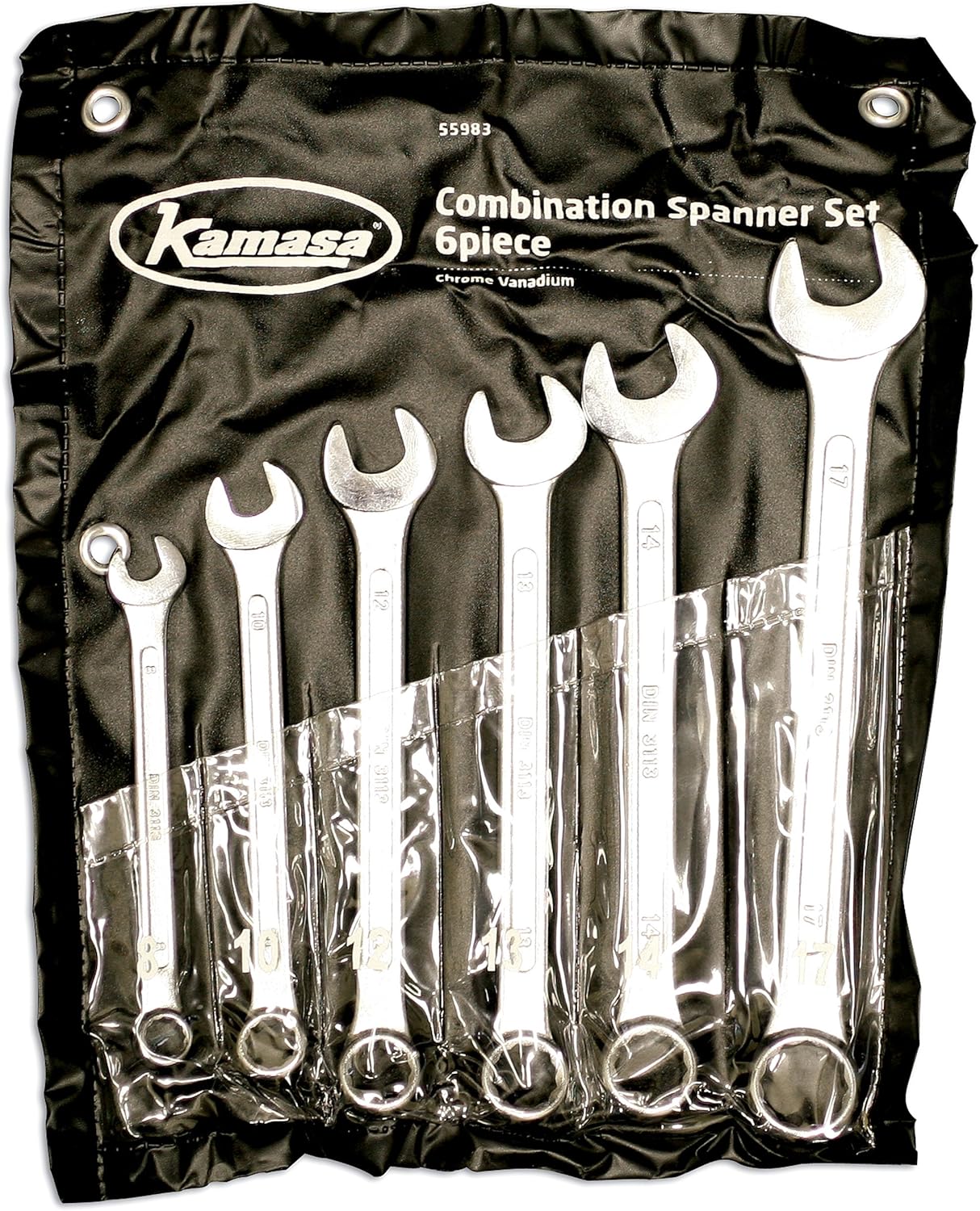 Kamasa 55984 Combination Spanner Set, Chrome