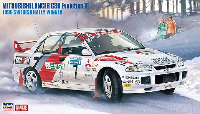 Amazon Co Jp ハセガワ 1 24 三菱 ランサーエボリューションiii 1996 スウェディッシュラリー ウィナー プラモデル 407 ホビー 通販