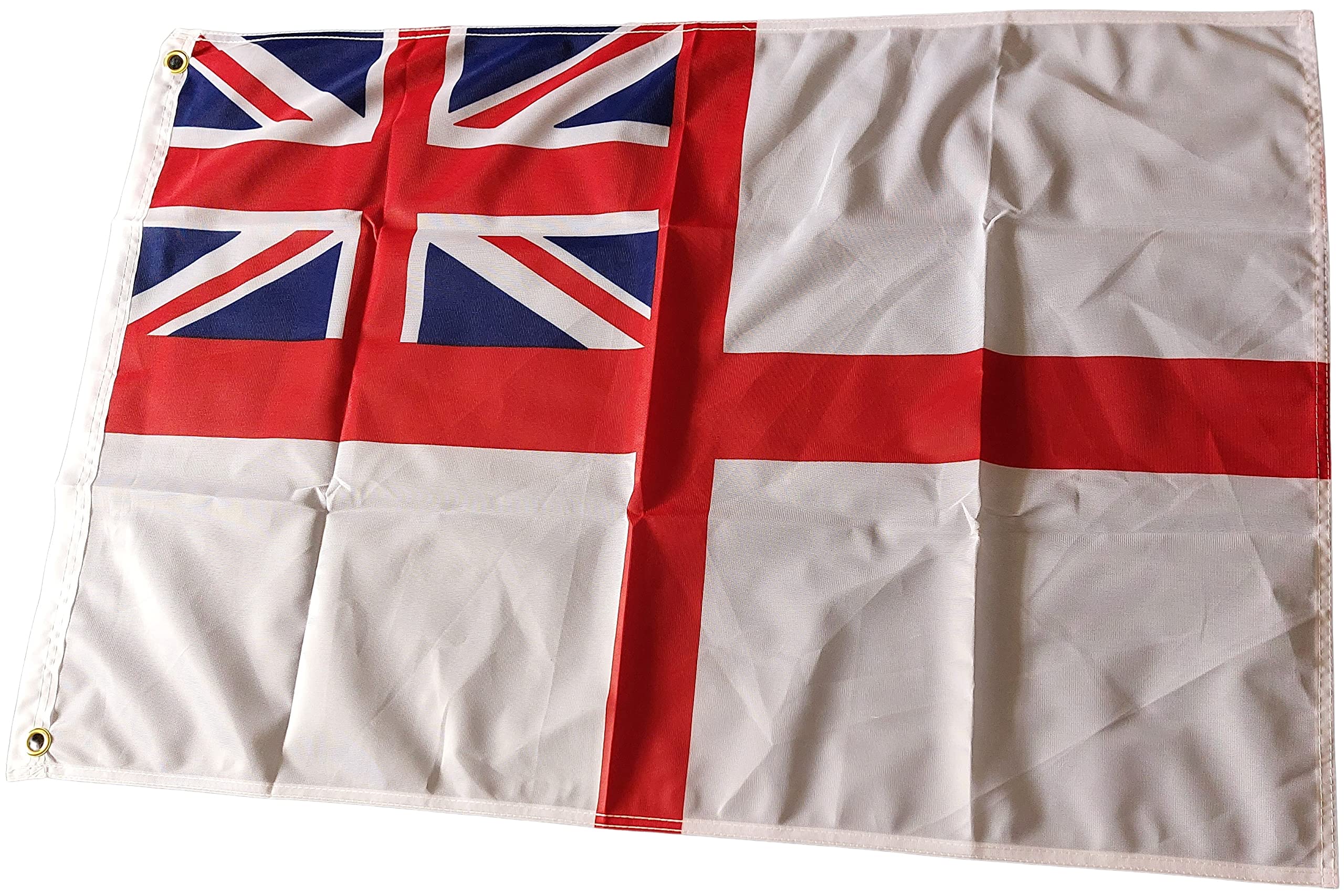 NWFlags White Ensign Flag 3ft x 2ft | Outdoor Heavy 110d Knitted Polyester | 3x2 Royal Navy Flag for Flagpole
