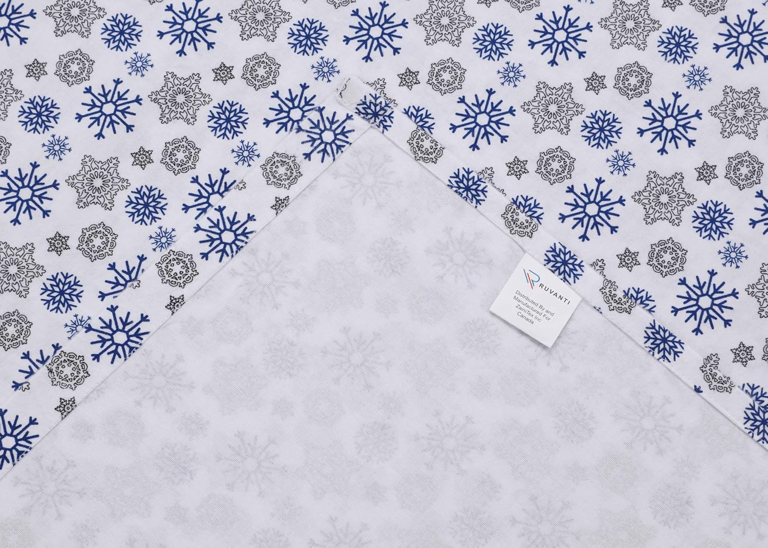Ruvanti 100% Cotton 3 Pcs Flannel Sheets Twin XL Snow Flake Print - Deep Pocket, Warm, Super Soft & Breathable Twin XL Size Flannel Bed Sheets Set Include Flat Sheet, Fitted Sheet &1 Pillow Case: Home & Kitchen