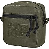Tactical Molle Admin Pouch,Small GP General Purpose Pouches with Loop Panel for Vest,Gun Belts,Backpack etc. (OD Green)