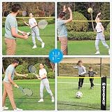 SONGMICS 4M Badminton Net Volleyball Net Adjustable Height Portable SYQ400B02 view 4