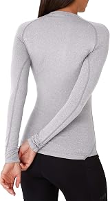 TCA Super Thermal Top Women Marl Grey XXL Thermal Vest Base Layer Ski view 2