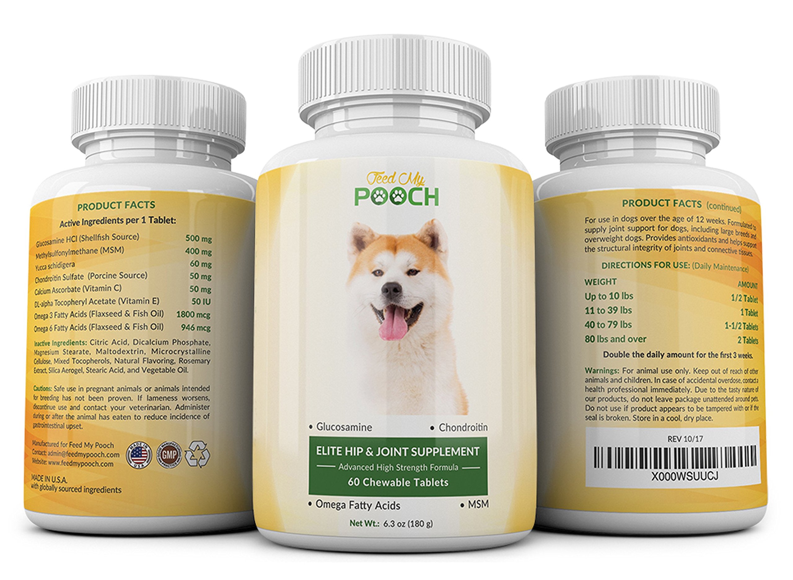 Advanced Glucosamine for Dogs with Chondroitin, MSM, Vitamins C E