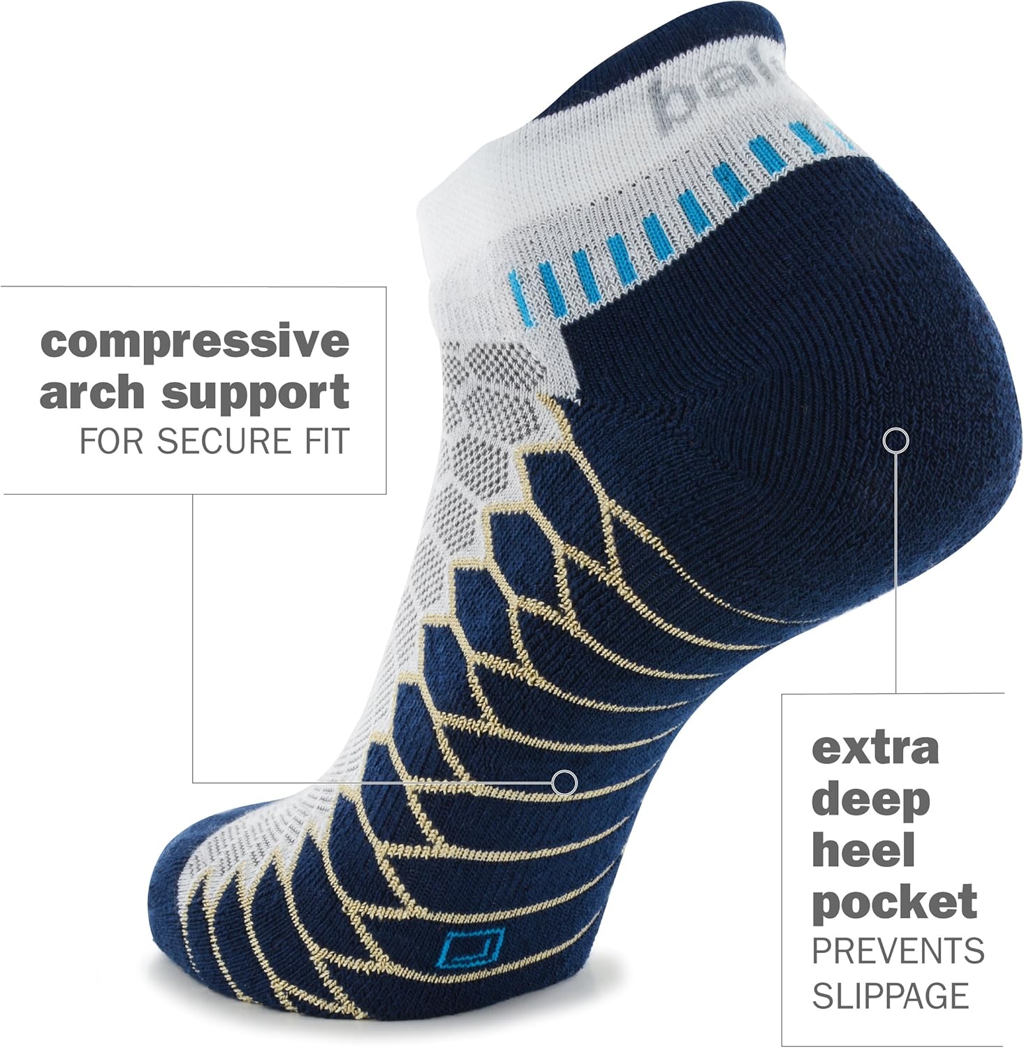 Balega unisex-adult Silver Antimicrobial No-show Compression-fit Running Socks : Clothing