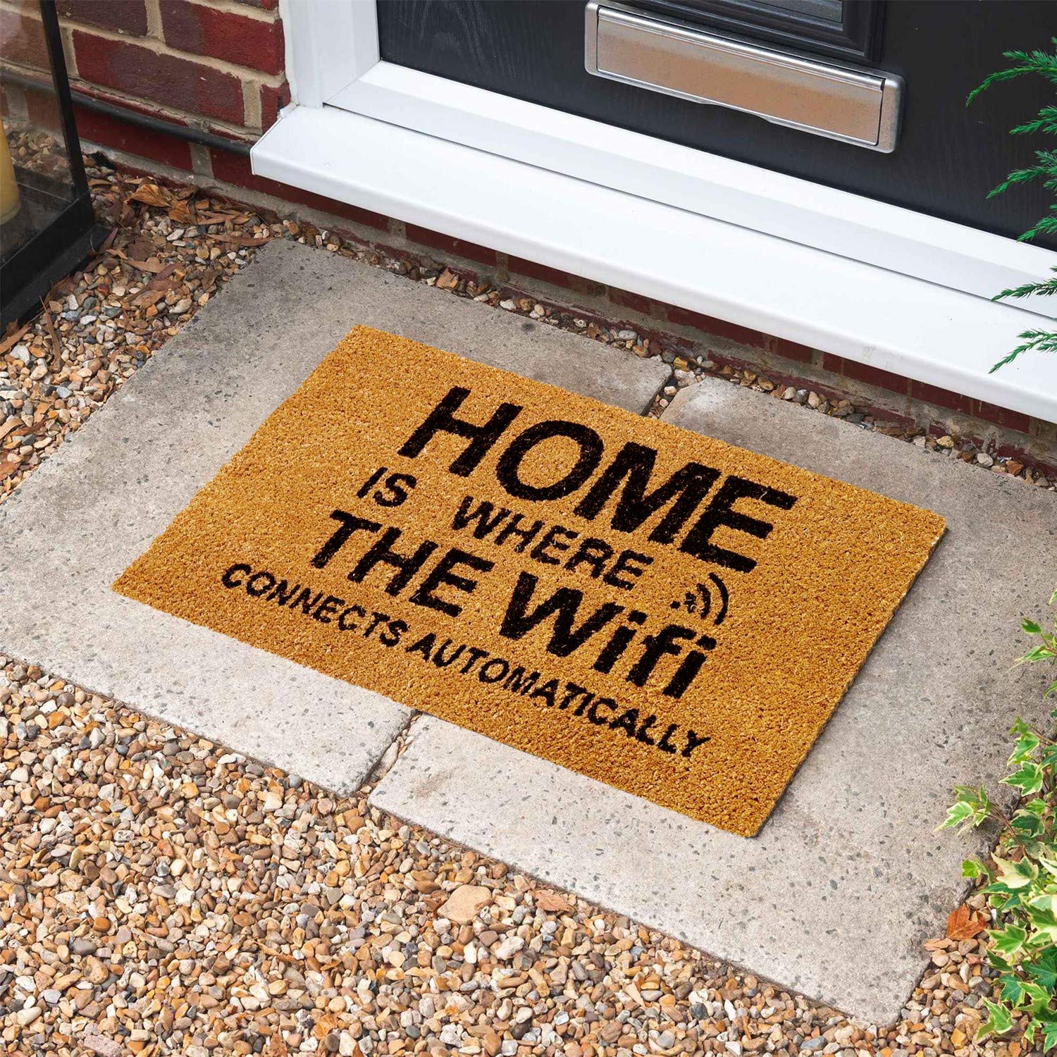 Onlymat Home WiFi Funny Coir Doormat