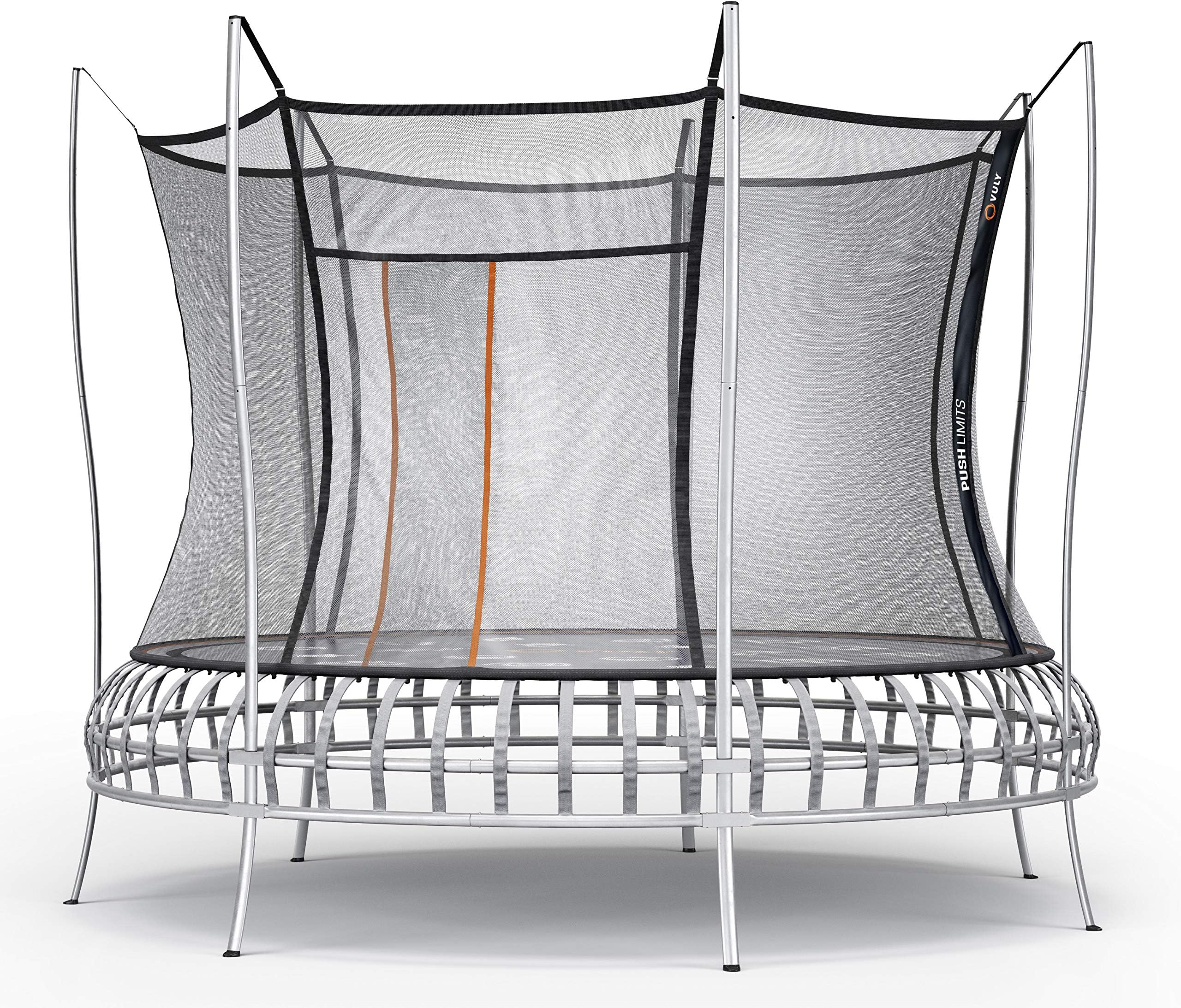 Vuly Thunder Trampoline with Leaf Springs Bounce, Extra-Tall Enclosure, and Self-Closing Door (Multiple Sizes Available)