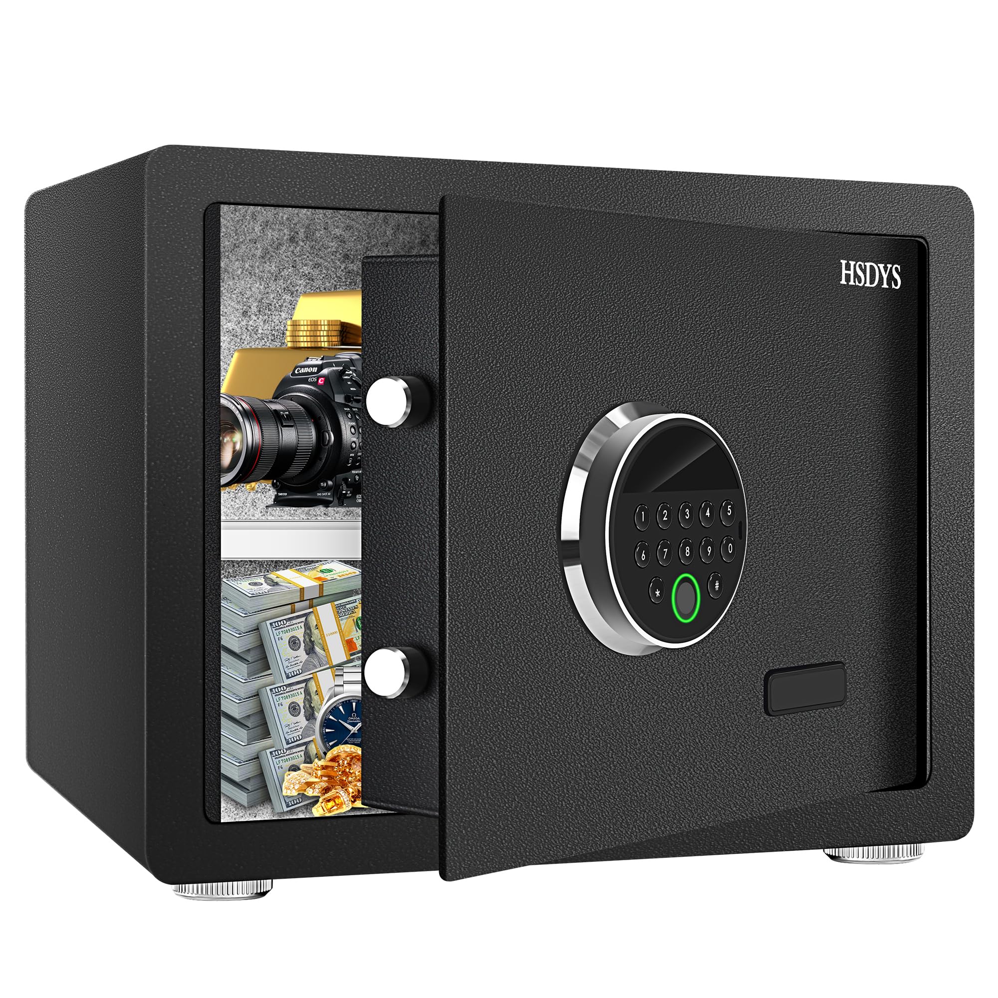 Photo 1 of *LARGE* HSDYS Biometric Fingerprint Safe - 1.2 Cubic Feet, Home Safe Box with Digital Keypad, Steel Lock Box for Home, Office and Hotel