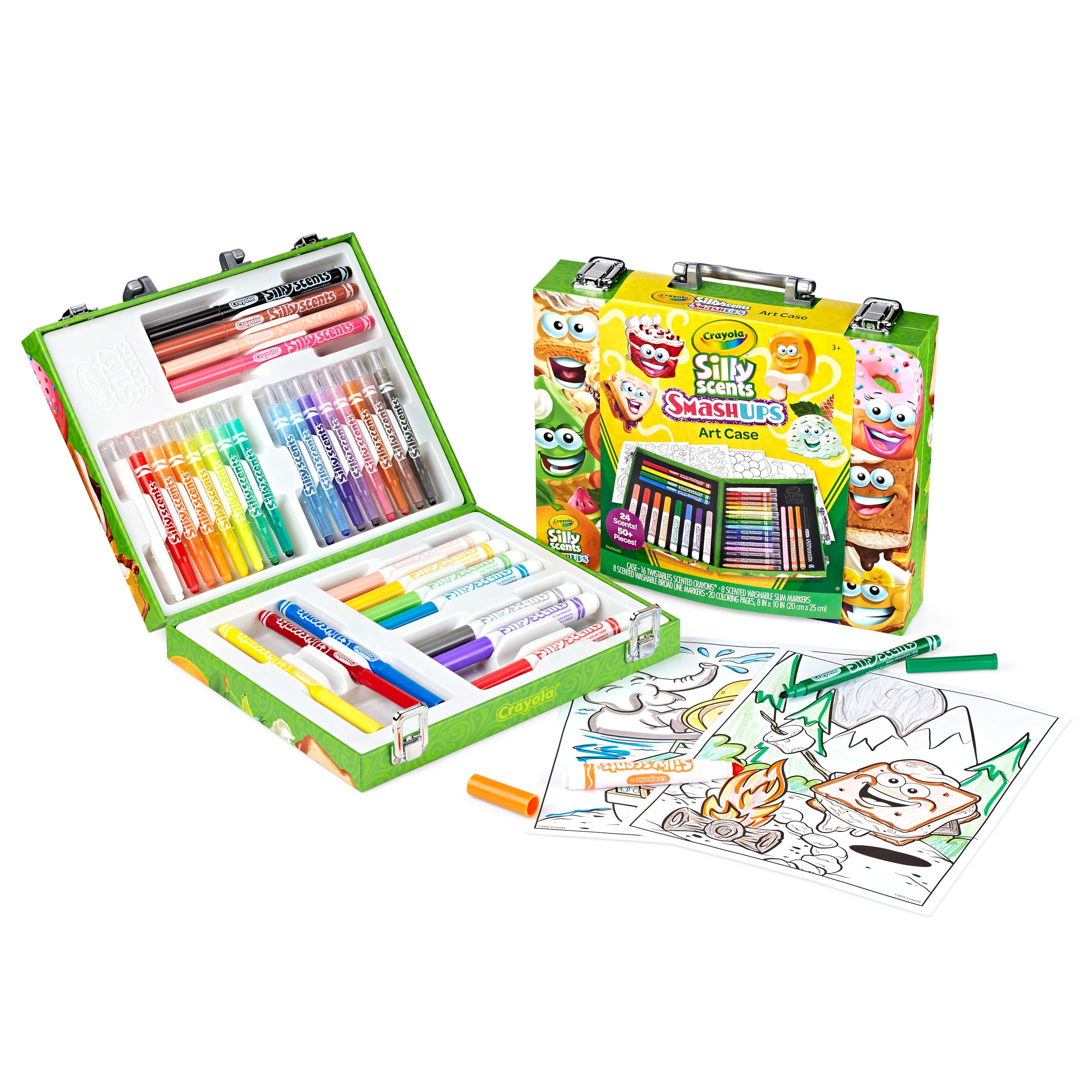 Crayola Silly Scents Mini Inspiration Art Case, Scented Crayons & Markers Set, Art Kit for Kids, Coloring Supplies, Travel Gifts for Kids, Ages 4+