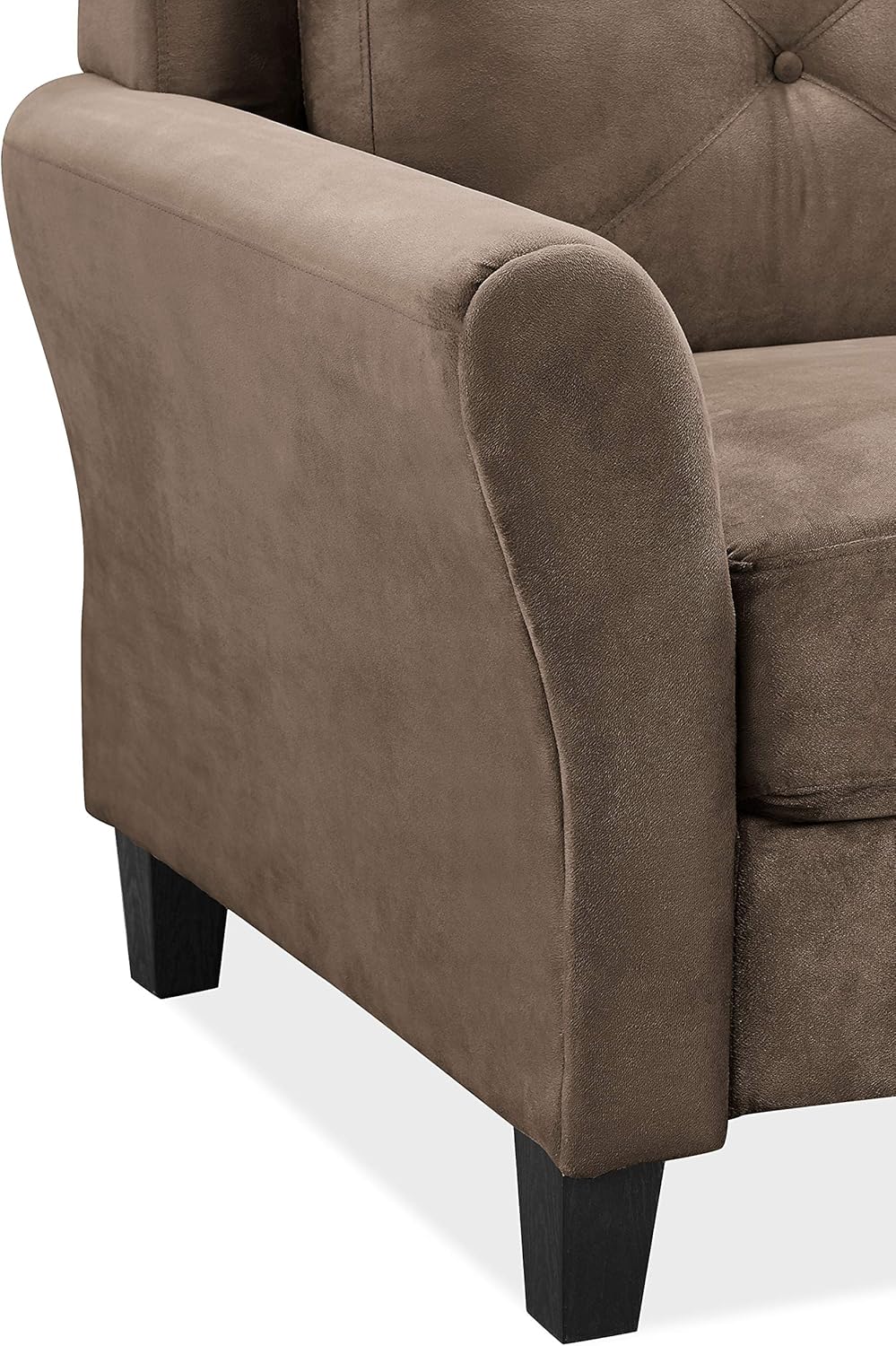 Lifestyle Solutions Collection Grayson Micro-fabric Chair, Brown: Furniture & Decor