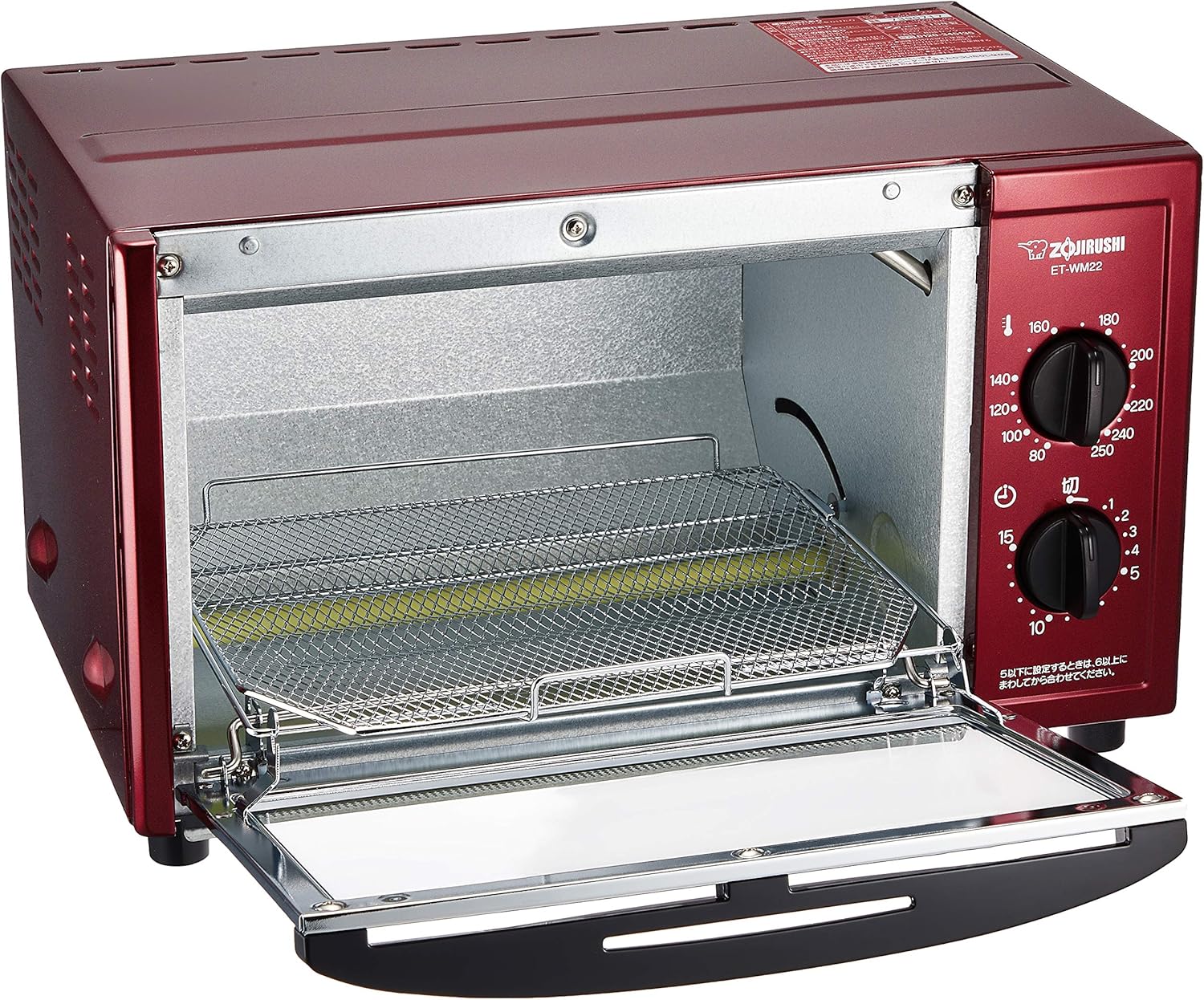 Amazon 象印 オーブントースター こんがり倶楽部 80 250 温度調整機能付き メタリックレッド Et Wm22 Rm 象印マホービン Zojirushi オーブントースター