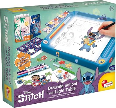 Lisciani Disney Stitch Drawing School with Light Table for Kids 5+