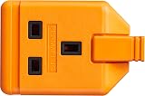 Masterplug 13A Orange Heavy Duty Single Socket Trailing Socket Rewireable view 2