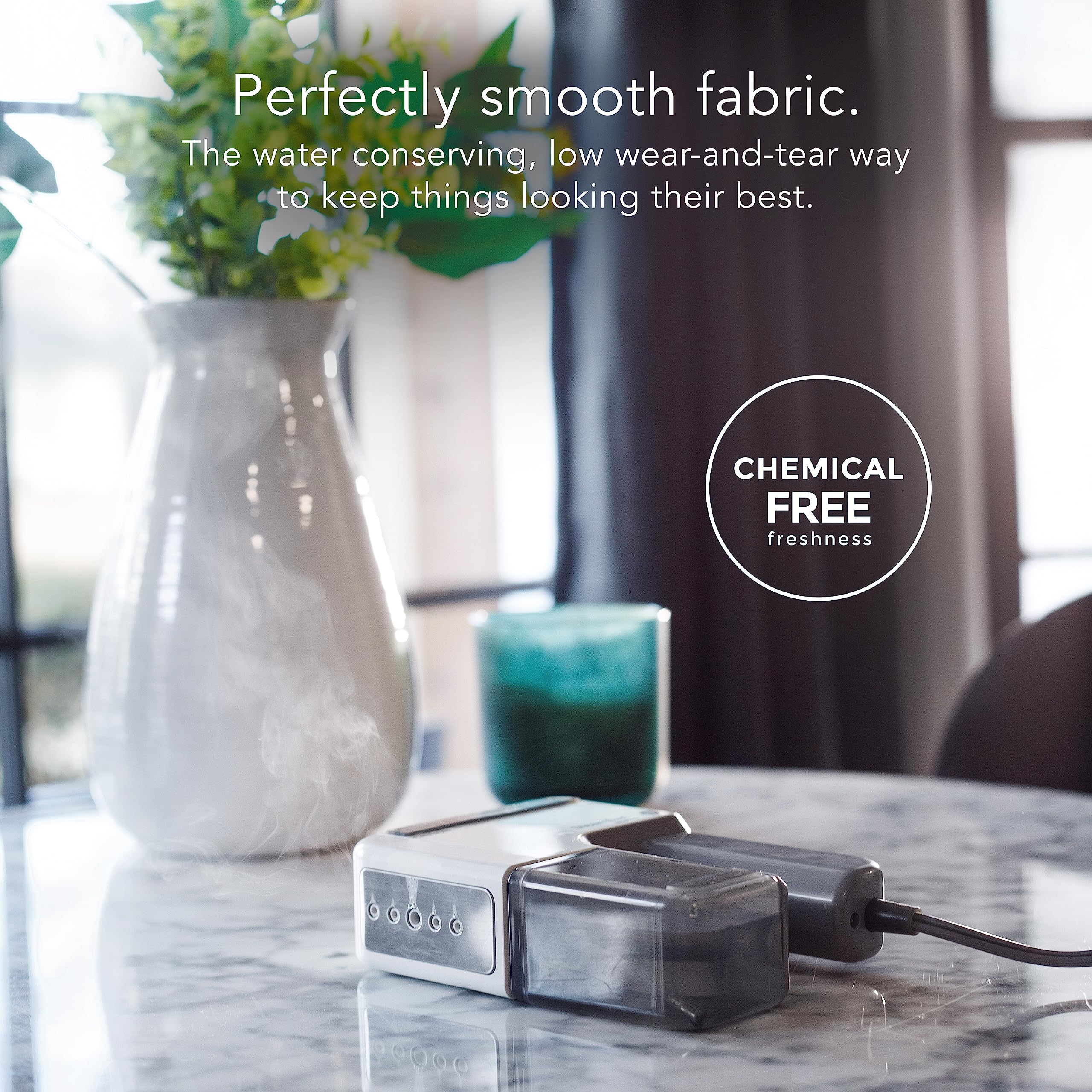 Steamfast NOMAD Travel-Size Garment Steamer for Clothes, Curtains, and Fabric,Chemical Free, Portable Handheld Steamer, White