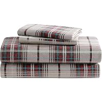 Eddie Bauer Flannel King Sheet Set - 100% Cotton, Brushed For Softness, Deep Pocket, Oeko-Tex Certified (Arrowhead Tartan Blue)
