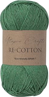 Utopia Crafts Re-Cotton Knitting Yarn 100g Evergreen DK Double Knitting
