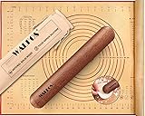 Walfos Mini Rolling Pin Set - Small Natural Wooden