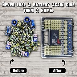 YHSWE 230+ Battery Caddy Organizer Storage Box AA