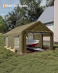GarveeLife 10x20 Ft Carport, Car Port with 200g PE