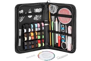 KEYHOT Sewing kit Basic,Needle and Thread Kit,Travel Small Sewing Machine Supplies for Adults Beginners Men, Home Travel Emergency Including Scissors Measure Tape Needle Threader (58pcs)