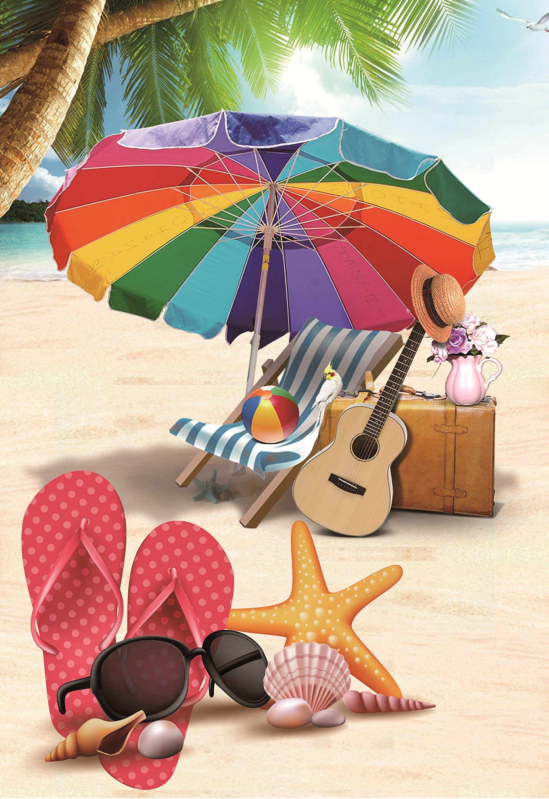 VALDERLAND Summer Garden Flag 12" x 18" Double Sided Decorative Summer Beach Small Yard Flags