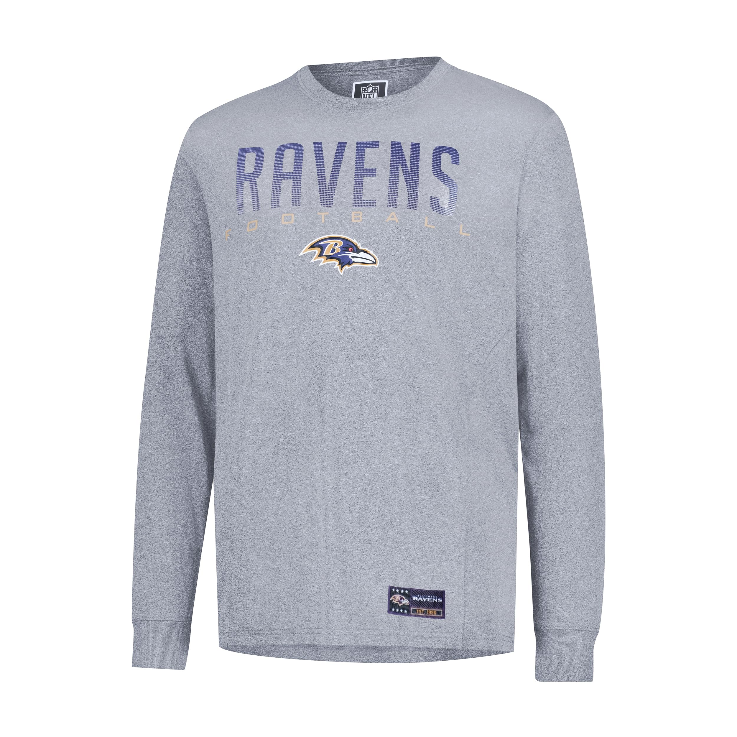 Ultra Game NFL Men's Active Long Sleeve Tee Shirt Heather Gray Image