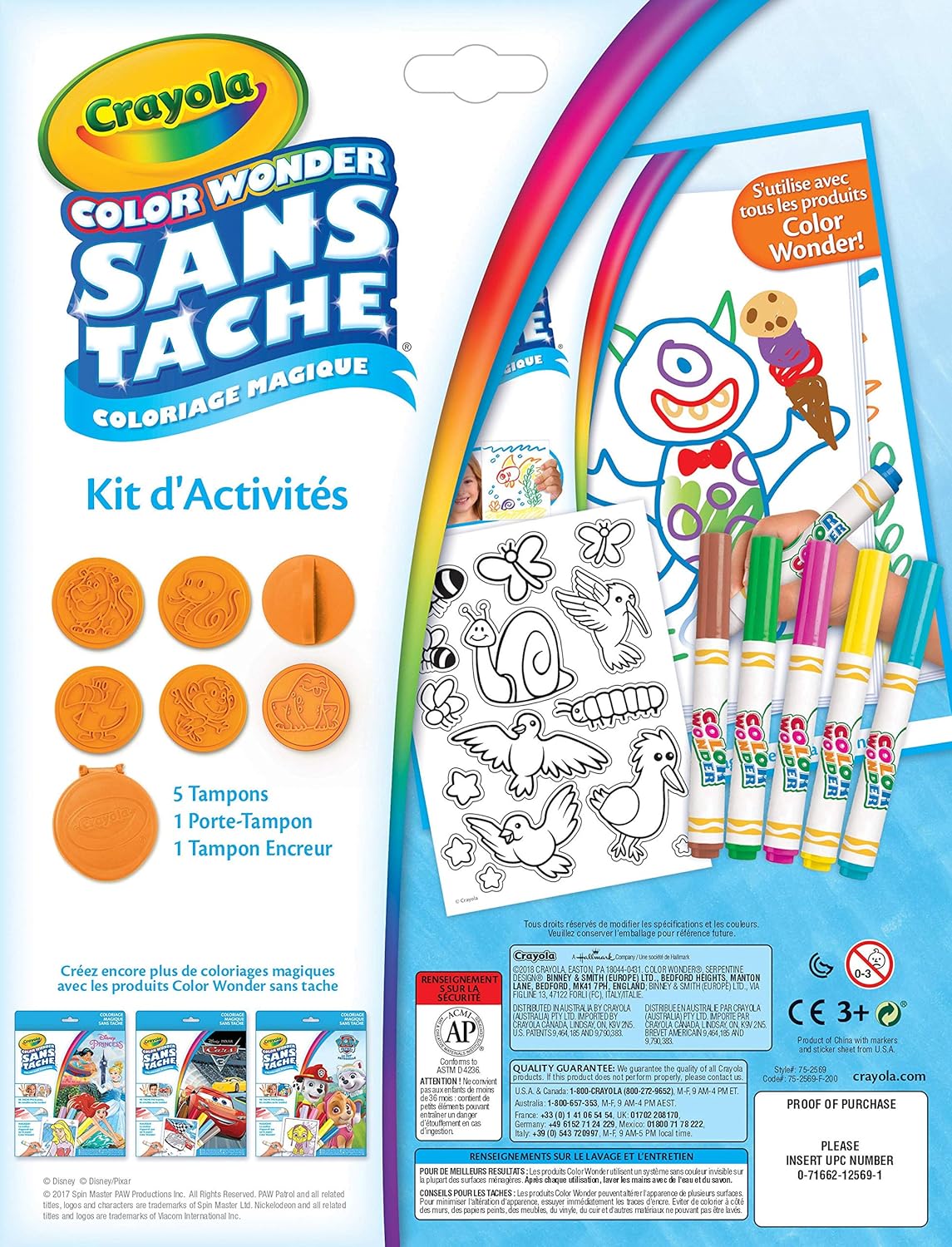 Crayola 004 Coloriage Magique Kit Dactivites Color Wonder Fournitures D Ecole Feutres Et Stylos De Couleurs