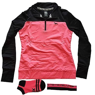 quarter zip pullover pink