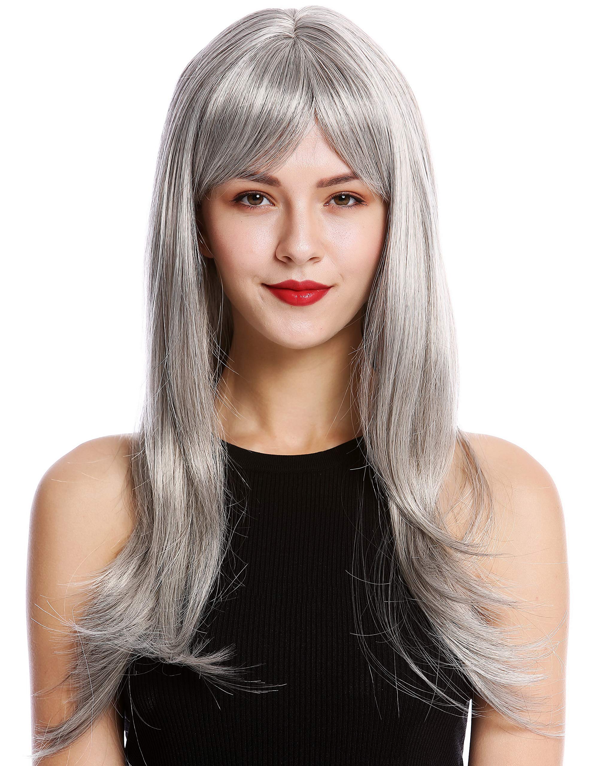 WIG ME UP - GFW2274-51 Lady Quality Wig Long Straight Fringe Bangs Silvery Gray