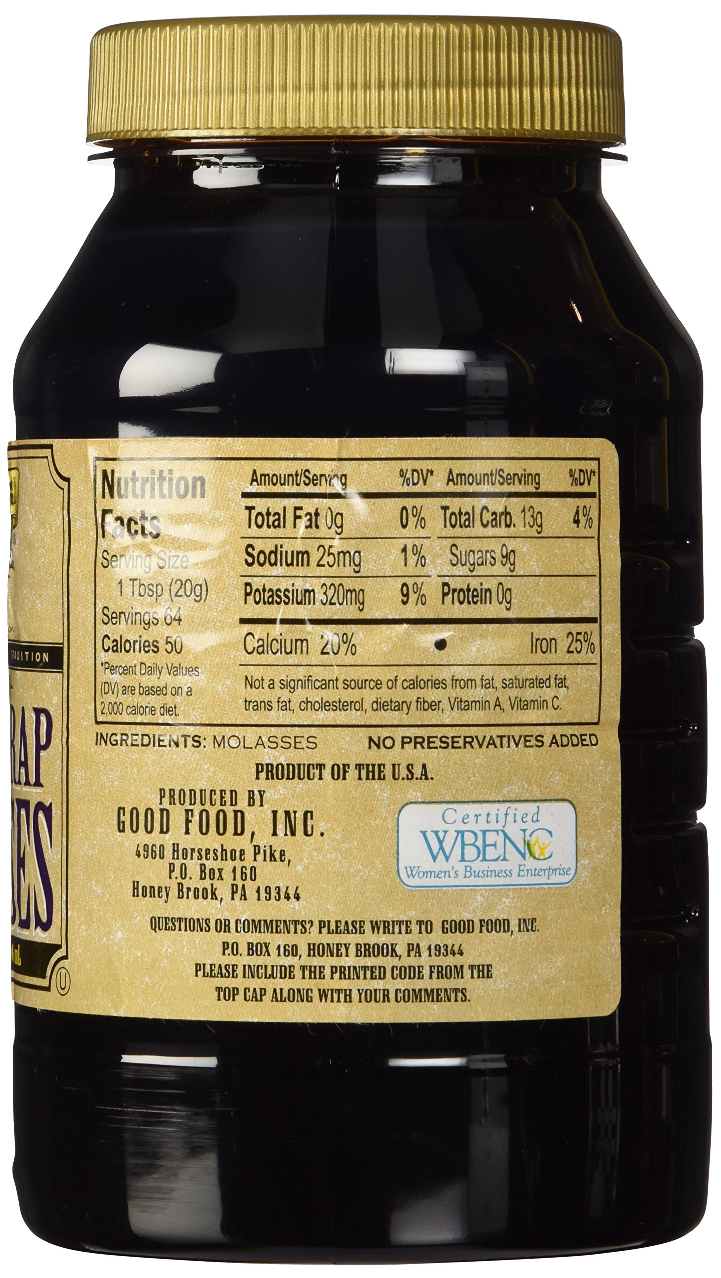 Golden Barrel Blackstrap Molasses, Unsulphured, 32 oz Buy Online in