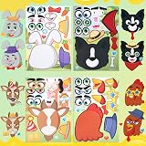 JOYIN 36 Pcs Make-a-Face Sticker Sheets Farm Animals Party Supplies view 4