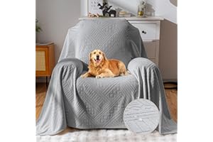 YUEANG Waterproof Recliner Chair Covers, Anti-Slip Reclining Chair Covers, Pet-Friendly, Washable, Durable and Breathable Couch Covers – Reversible Design for Sofa Protection(71x71in/Light Grey)